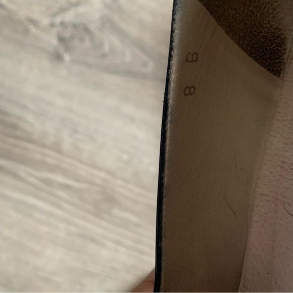 VINTAGE CHANEL Block Heel Shoes Black Silver Size 38 - Picture 15 of 16